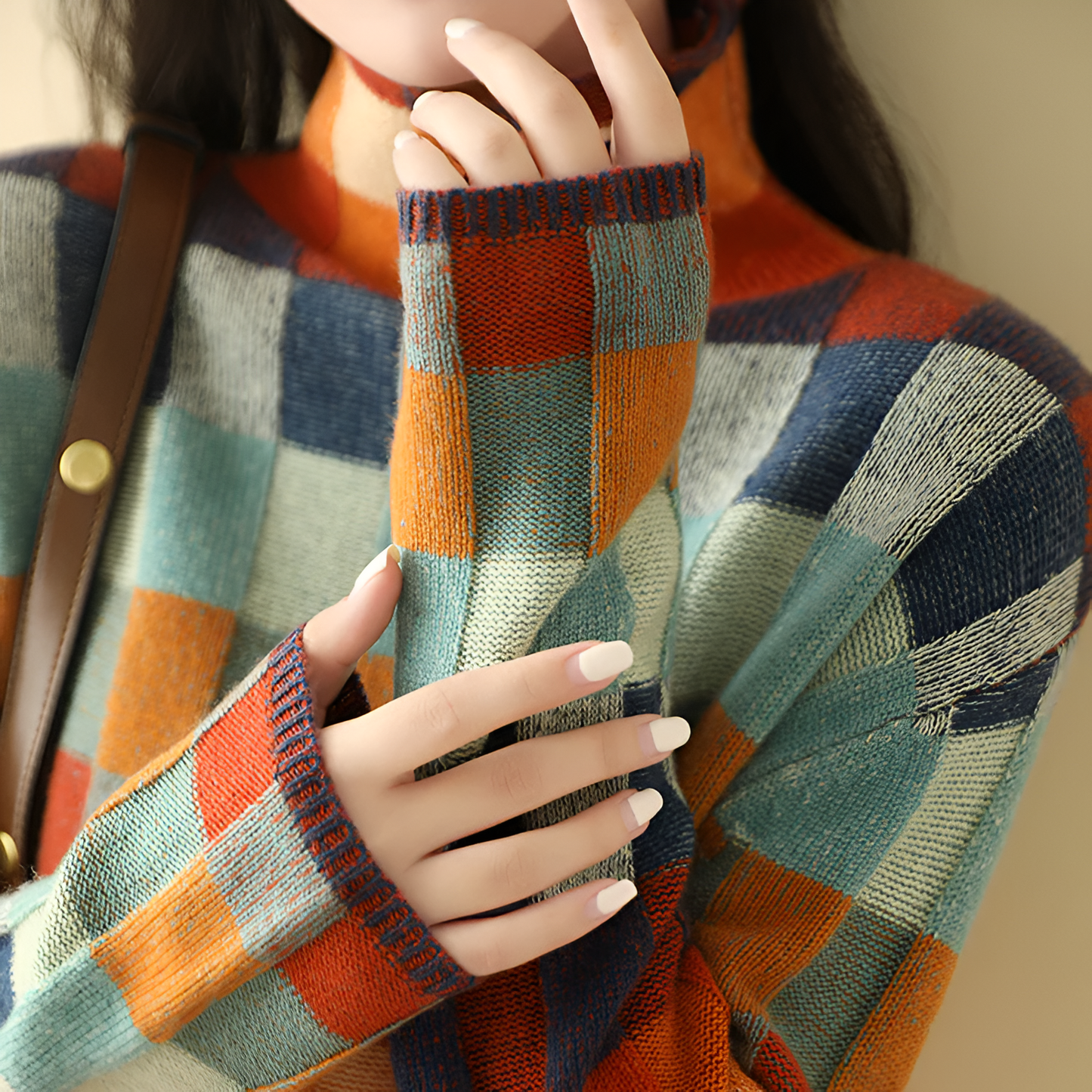 ERIN | PATCHWORK KNIT SWEATER