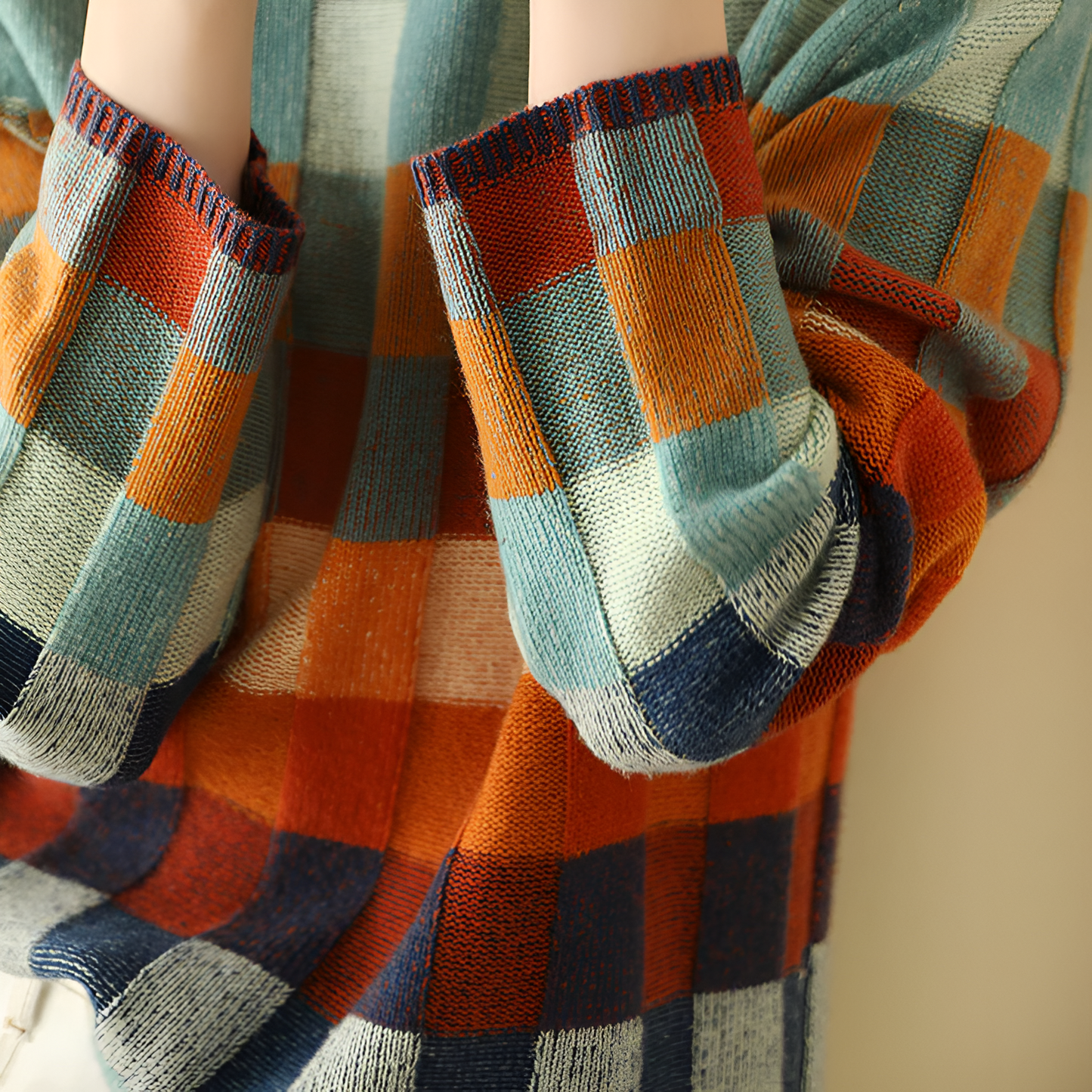 ERIN | PATCHWORK KNIT SWEATER