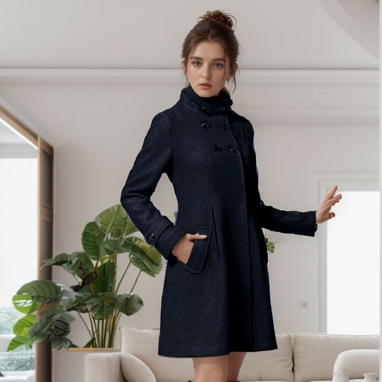 KARLA | HOODED SCARF DRESS JACKET