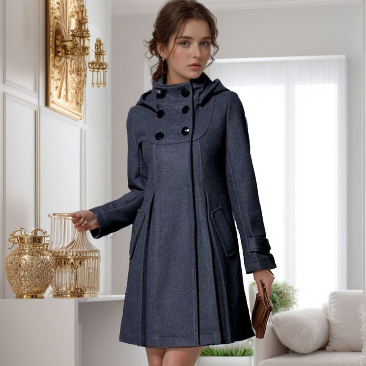 KARLA | HOODED SCARF DRESS JACKET